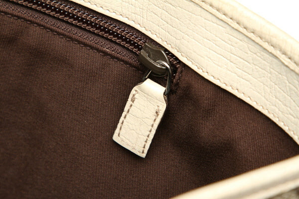 グッチ GG スプリーム 114595 ベージュ ホワイト  PVC レザー トートバッグ レディース GUCCI 中古