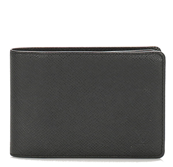 ルイ ヴィトン タイガ ポルトビエ ３ヴォレ M30422 ブラック 黒 レザー 二つ折り財布 メンズ LOUIS VUITTON 中古
