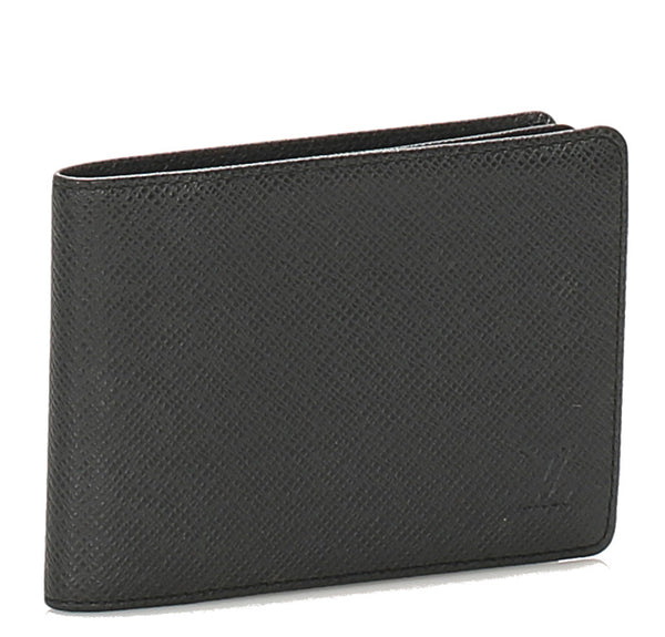ルイ ヴィトン タイガ ポルトビエ ３ヴォレ M30422 ブラック 黒 レザー 二つ折り財布 メンズ LOUIS VUITTON 中古