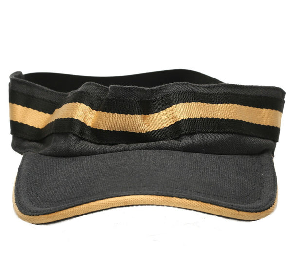 グッチ サンバイザー ブラック イエロー ポリエステル ヘアアクセサリー レディース GUCCI 中古