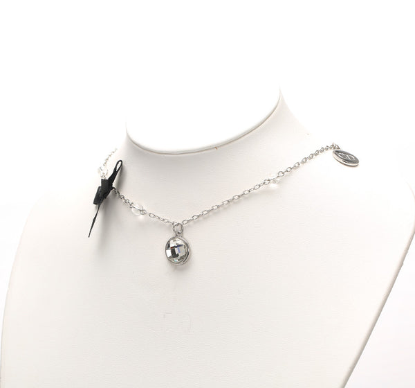 クリスチャンディオール リボン パール スター ペンダント シルバー メタル ネックレス レディース Christian Dior 中古