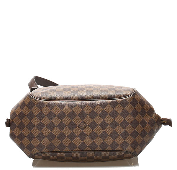 ルイ ヴィトン ダミエ べレムMM N51174 ブラウン レザー トートバッグ レディース LOUIS VUITTON 中古