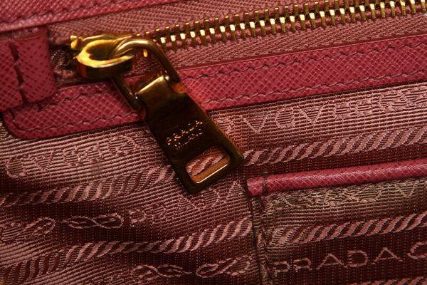 プラダ ピンク サフィアーノ ショルダーバッグ レディース PRADA 中古
