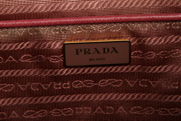 プラダ ピンク サフィアーノ ショルダーバッグ レディース PRADA 中古