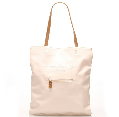 サルヴァトーレフェラガモ ピンク レザー トートバッグ レディース Salvatore Ferragamo 中古