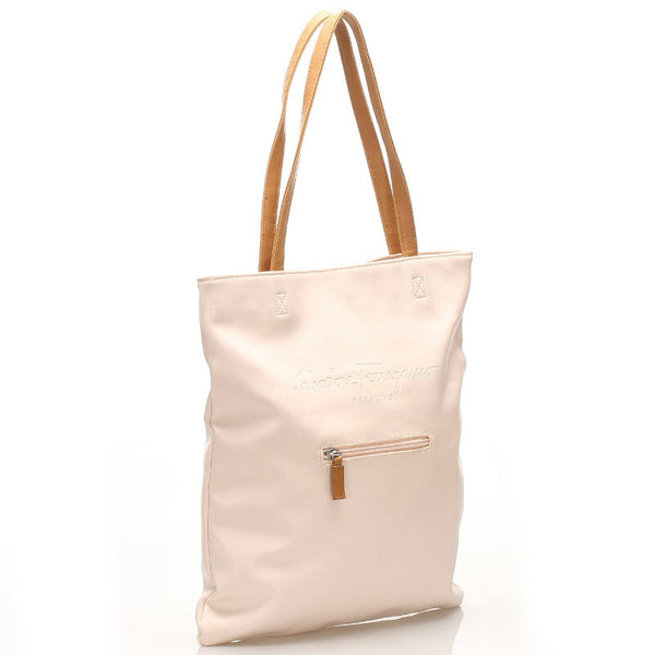 サルヴァトーレフェラガモ ピンク レザー トートバッグ レディース Salvatore Ferragamo 中古