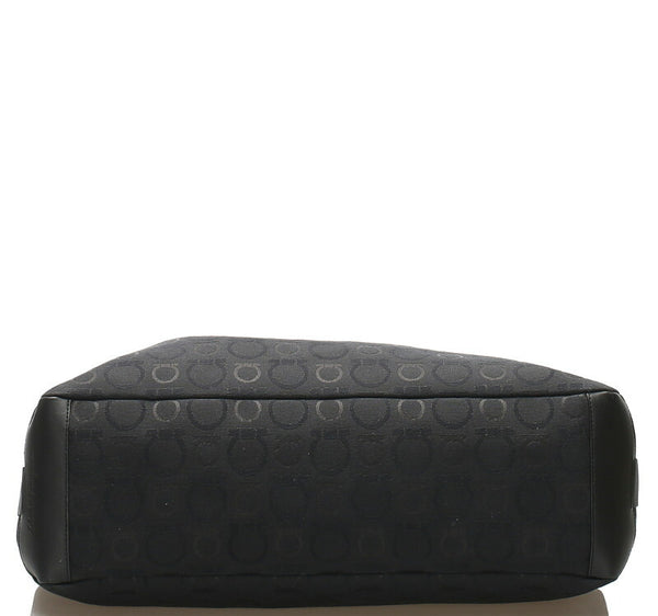 サルヴァトーレフェラガモ ガンチーニ EX-21 5378 ブラック 黒 キャンバス レザー ショルダーバッグ レディース Salvatore Ferragamo 中古