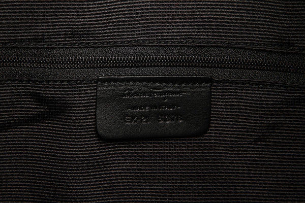 サルヴァトーレフェラガモ ガンチーニ EX-21 5378 ブラック 黒 キャンバス レザー ショルダーバッグ レディース Salvatore Ferragamo 中古