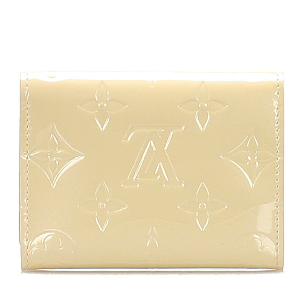 ルイ ヴィトン ヴェルニ ブロンコライユ M91468 アイボリー パテントレザー カードケース レディース LOUIS VUITTON 中古