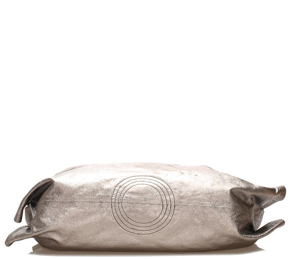 ロエベ ナッパアイレ シルバー レザー ハンドバッグ レディース LOEWE 中古