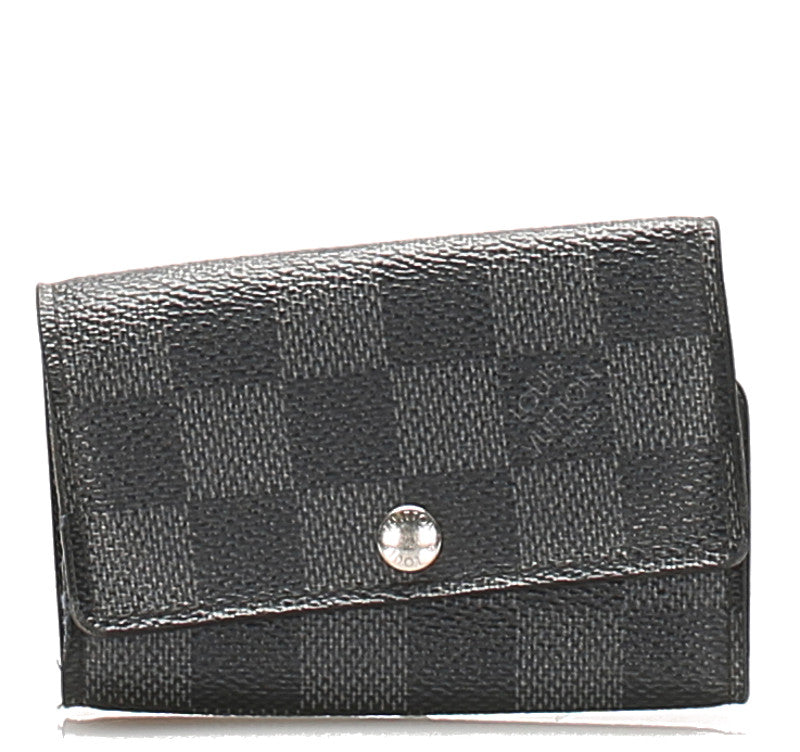 ルイ ヴィトン ダミエグラフィット ミュルティクレ6 N62662 ブラック グレー PVC レザー キーケース メンズ LOUIS VUITTON 中古