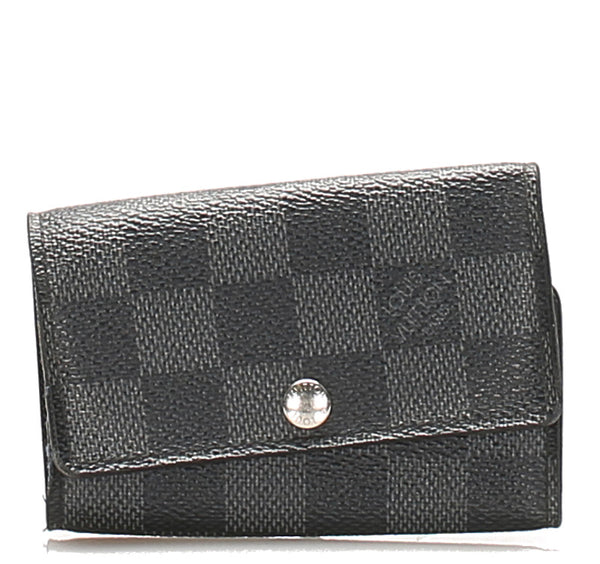 ルイ ヴィトン ダミエグラフィット ミュルティクレ6 N62662 ブラック グレー PVC レザー キーケース メンズ LOUIS VUITTON 中古