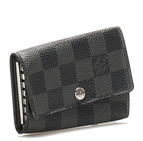 ルイ ヴィトン ダミエグラフィット ミュルティクレ6 N62662 ブラック グレー PVC レザー キーケース メンズ LOUIS VUITTON 中古