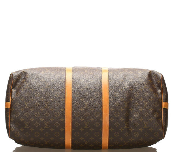 ルイ ヴィトン モノグラム キーポル バンドリエール 60 M41412 ブラウン 茶 PVC レザー ボストンバッグ レディース LOUIS VUITTON 中古