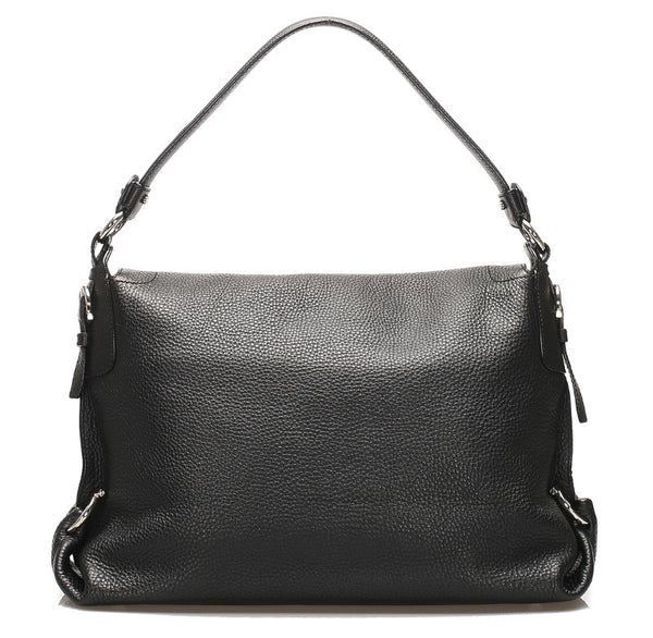 サルヴァトーレフェラガモ ガンチーニ GG-21 D295 ブラック 黒 レザー ショルダーバッグ レディース Salvatore Ferragamo 【中古】