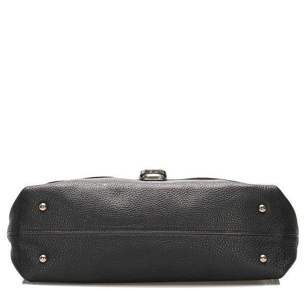 サルヴァトーレフェラガモ ガンチーニ GG-21 D295 ブラック 黒 レザー ショルダーバッグ レディース Salvatore Ferragamo 【中古】