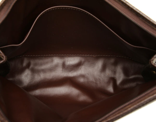 バーバリー ノバチェック ブラウン ベージュ キャンバス レザー ポーチ レディース BURBERRY 【中古】