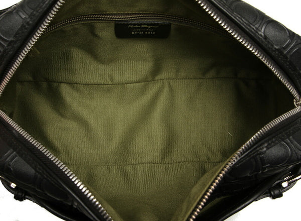 ガンチーニ EY-21 4912 ブラック  PVC レザー ショルダーバッグ レディース 中古