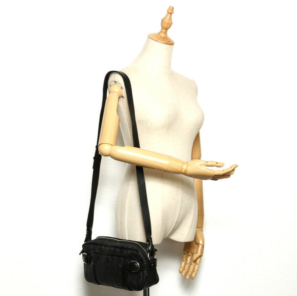 ガンチーニ EY-21 4912 ブラック  PVC レザー ショルダーバッグ レディース 中古