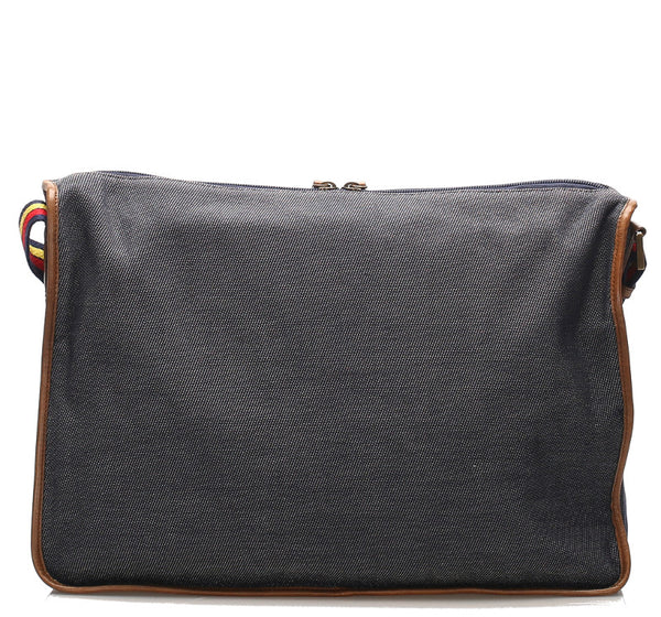 フェンディ 7VA148 ブルー デニム 斜め掛け ショルダーバッグ レディース FENDI 中古