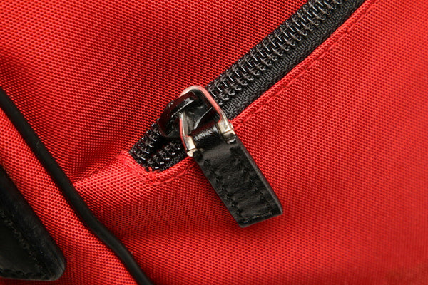 グッチ 018・1612 レッド  キャンバス レザー ショルダーバッグ レディース GUCCI 中古