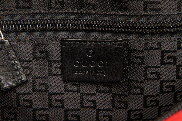 グッチ 018・1612 レッド  キャンバス レザー ショルダーバッグ レディース GUCCI 中古
