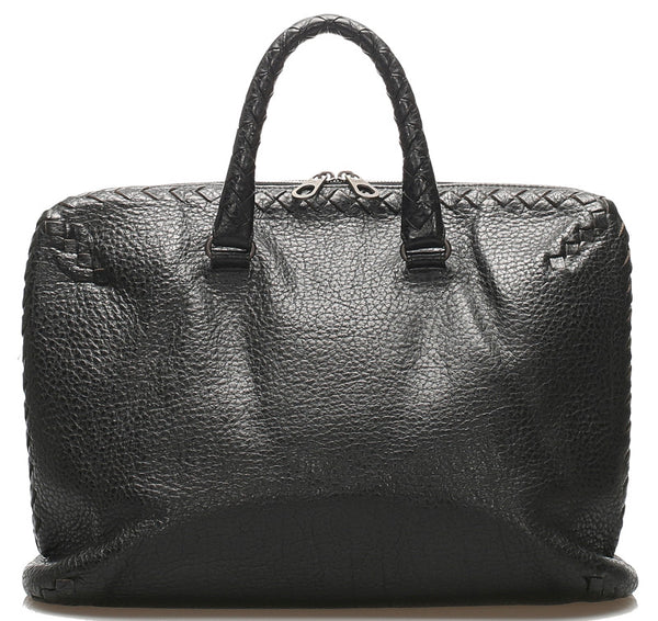 ボッテガヴェネタ イントレチャート ブラック 黒 レザー ビジネスバッグ メンズ BOTTEGAVENETA 中古