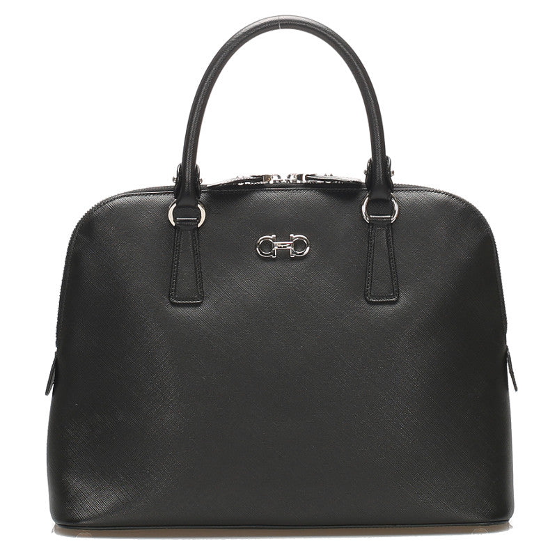 サルヴァトーレフェラガモ ダリナ DH-21 B523 ブラック レザー ハンドバッグ レディース Salvatore Ferragamo 中古