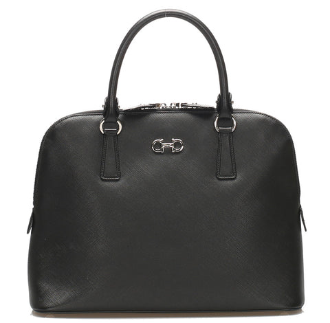 サルヴァトーレフェラガモ ダリナ DH-21 B523 ブラック レザー ハンドバッグ レディース Salvatore Ferragamo 中古