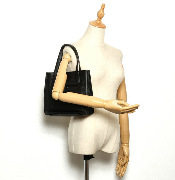 プラダ リボン ブラック 黒 レザー トートバッグ レディース PRADA 中古