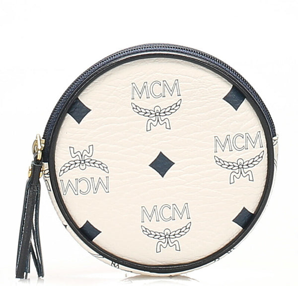 エム シー エム ホワイト レザー コインケース レディース MCM 中古