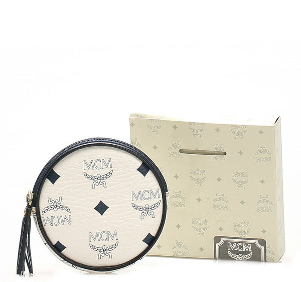 エム シー エム ホワイト レザー コインケース レディース MCM 中古
