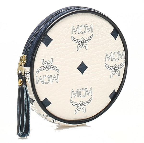 エム シー エム ホワイト レザー コインケース レディース MCM 中古