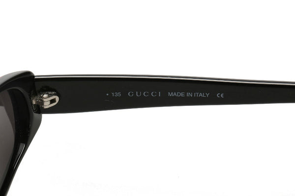 グッチ シェリーライン ブラック 黒 プラスチック サングラス レディース GUCCI 中古