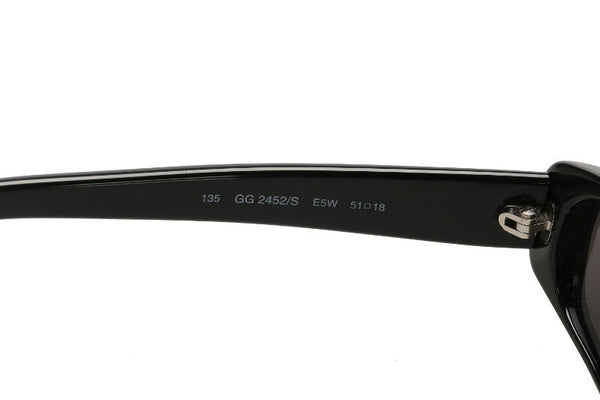 グッチ シェリーライン ブラック 黒 プラスチック サングラス レディース GUCCI 中古