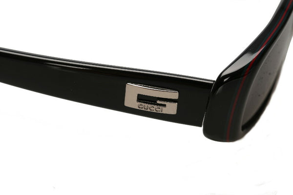 グッチ シェリーライン ブラック 黒 プラスチック サングラス レディース GUCCI 中古