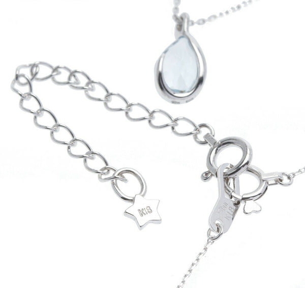 スタージュエリー K18WG ホワイトゴールド アクアマリン ネックレス レディース STAR JEWELRY 中古