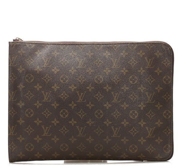 ルイ ヴィトン モノグラム ポッシュドキュマン M533456 ブラウン PVC レザー クラッチバッグ メンズ LOUIS VUITTON 中古