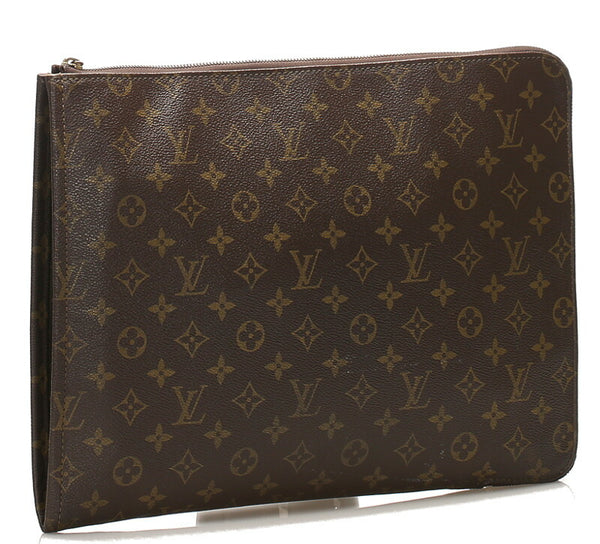 ルイ ヴィトン モノグラム ポッシュドキュマン M533456 ブラウン PVC レザー クラッチバッグ メンズ LOUIS VUITTON 中古