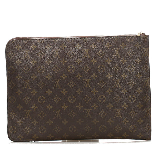 ルイ ヴィトン モノグラム ポッシュドキュマン M533456 ブラウン PVC レザー クラッチバッグ メンズ LOUIS VUITTON 中古