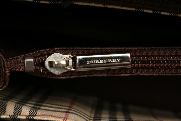 バーバリー ブラウン 茶 レザー ハンドバッグ レディース BURBERRY 中古
