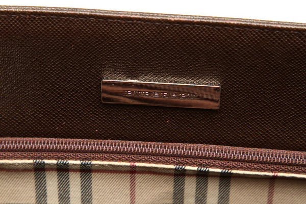 バーバリー ブラウン 茶 レザー ハンドバッグ レディース BURBERRY 中古