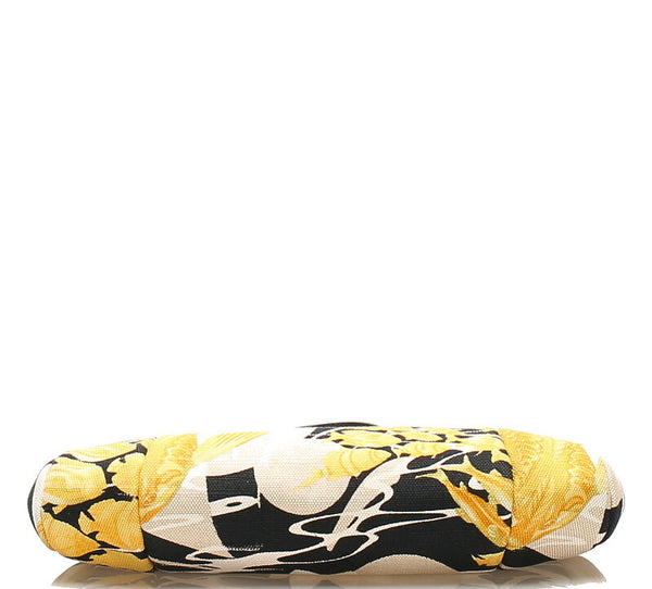 サルヴァトーレフェラガモ AX-21 4318 ブラック イエロー キャンバス レザー ショルダーバッグ レディース Salvatore Ferragamo 中古