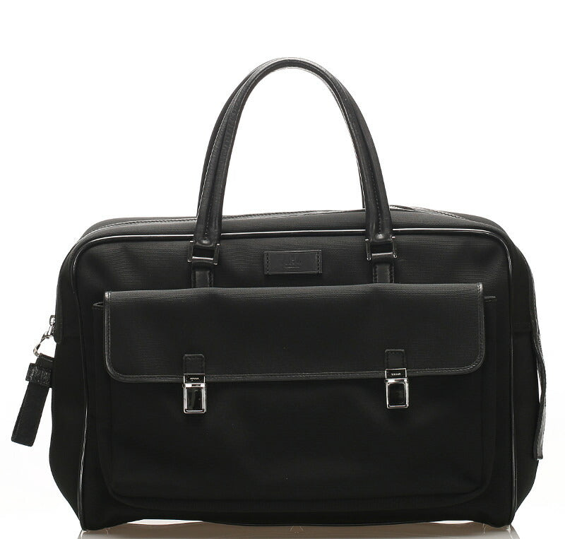 グッチ 108825 ブラック 黒 キャンバス レザー ビジネスバッグ メンズ GUCCI 中古