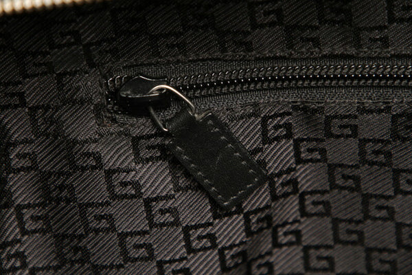 グッチ 108825 ブラック 黒 キャンバス レザー ビジネスバッグ メンズ GUCCI 中古