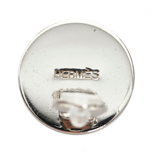 エルメス シルバー/オレンジ メタル シェーヌダンクル イヤリング レディース HERMES 【中古】
