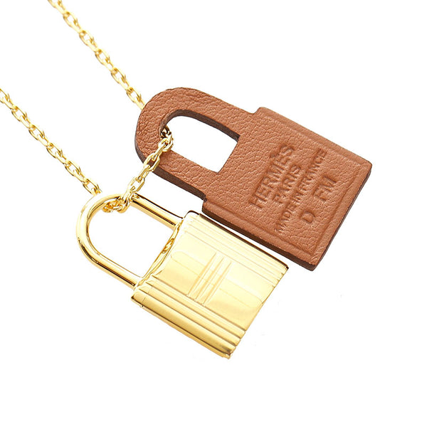 エルメス ゴルード メッキ カデナ ネックレス レディース HERMES D刻印 【中古】