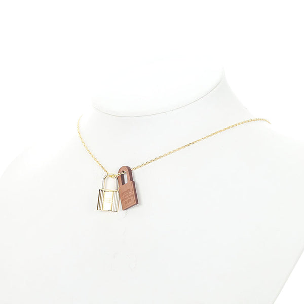 エルメス ゴルード メッキ カデナ ネックレス レディース HERMES D刻印 【中古】