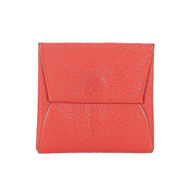 エルメス バスティア レッド ヴォーエプソン コインケース レディース HERMES T刻印 【中古】