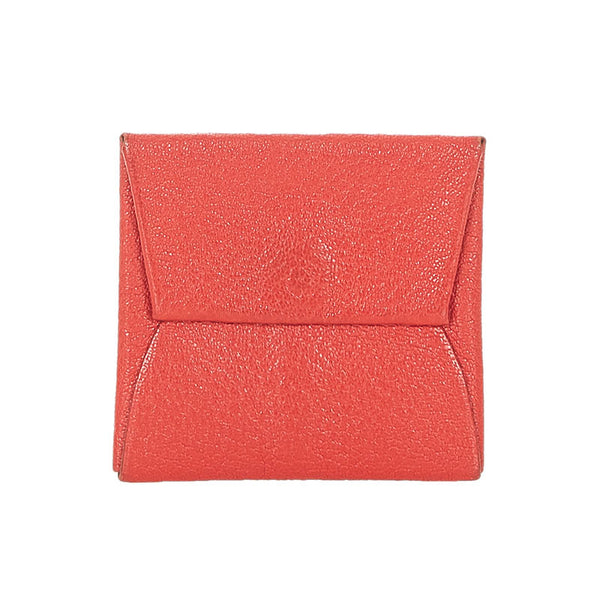 エルメス バスティア レッド ヴォーエプソン コインケース レディース HERMES T刻印 【中古】